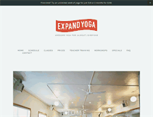 Tablet Screenshot of expandyoga.com